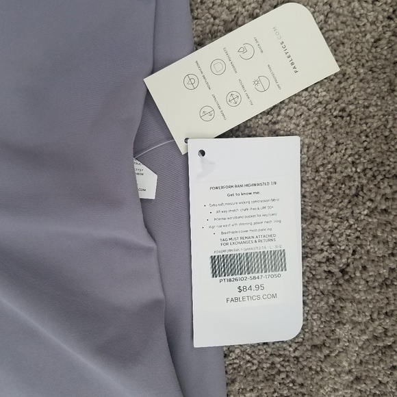 PowerForm High-Waisted 7/8 length Exercise Pants - Picture 4 of 5